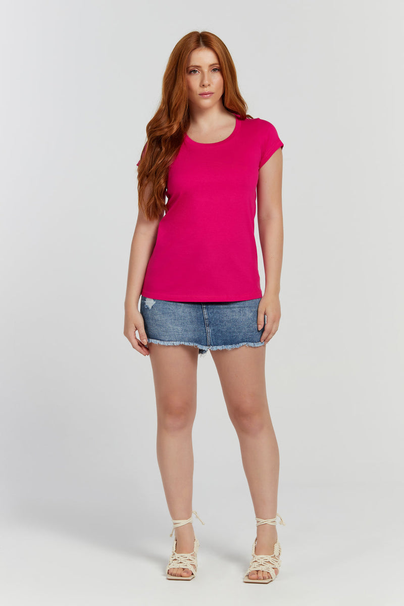 CAMISETA FEMININA EM ALGODÃO