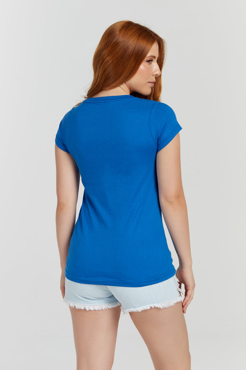 CAMISETA FEMININA EM ALGODÃO