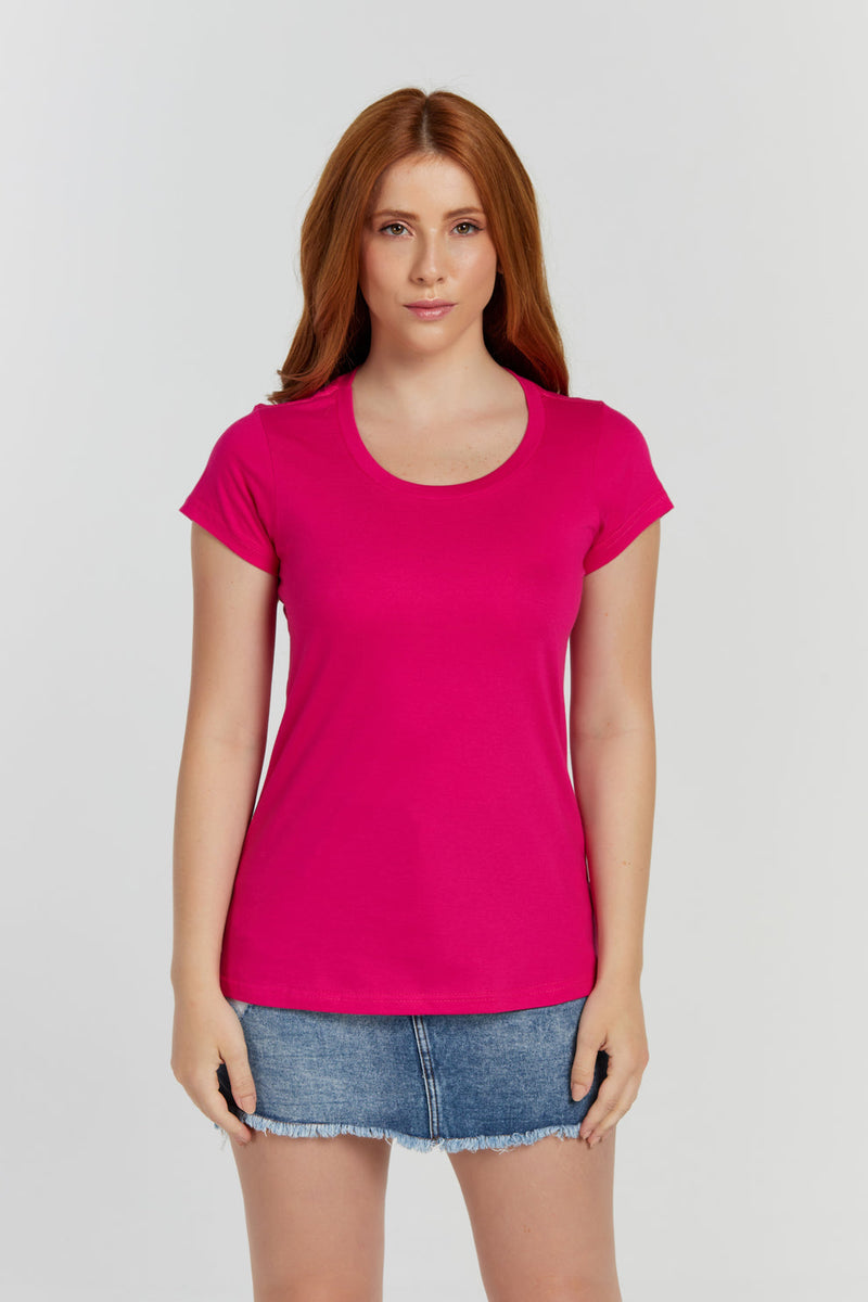 CAMISETA FEMININA EM ALGODÃO